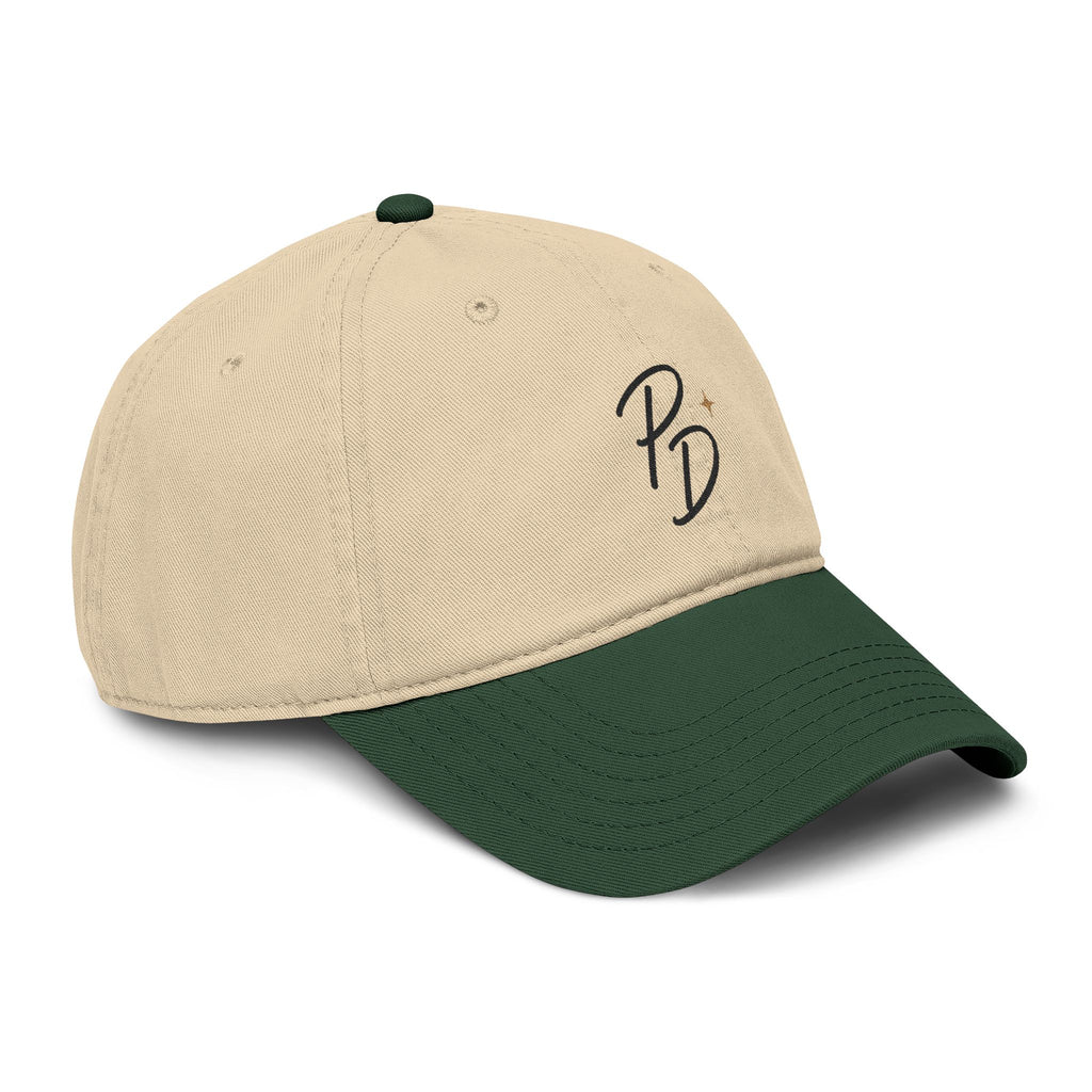 Washed Baseball Cap — Embroidered "PB" Logo Vintage Dad Hat